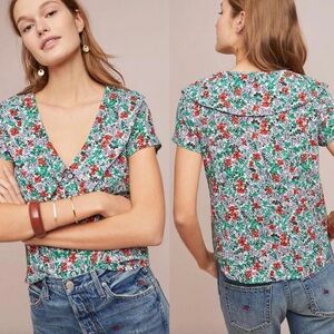 Anthropologie Maeve Austen Collared Blouse